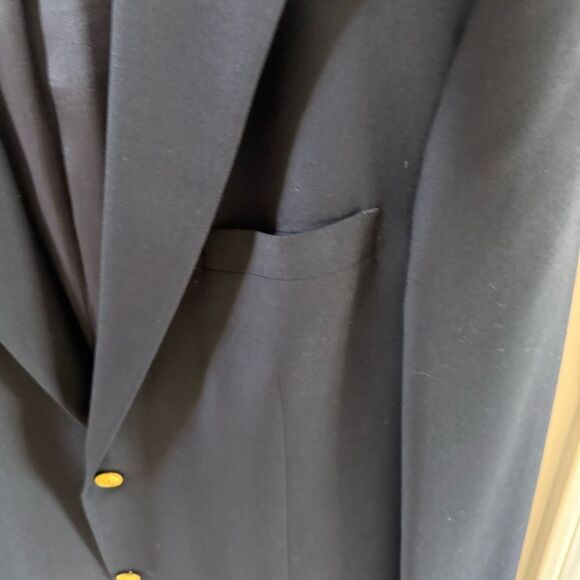 Brooks Brothers Two Button Wool and Cashmere Blend Blazer Jacket Navy Blue 44 - Picture 5 of 14